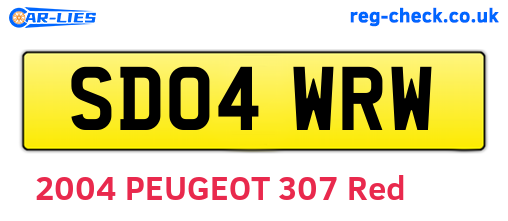 SD04WRW are the vehicle registration plates.