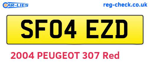 SF04EZD are the vehicle registration plates.