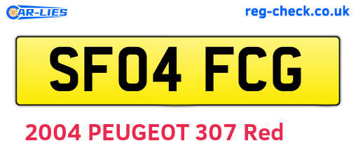 SF04FCG are the vehicle registration plates.