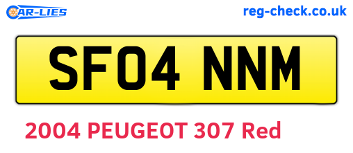 SF04NNM are the vehicle registration plates.