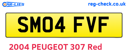 SM04FVF are the vehicle registration plates.