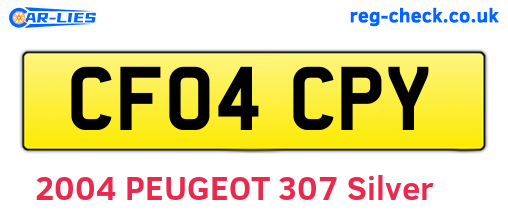 CF04CPY are the vehicle registration plates.
