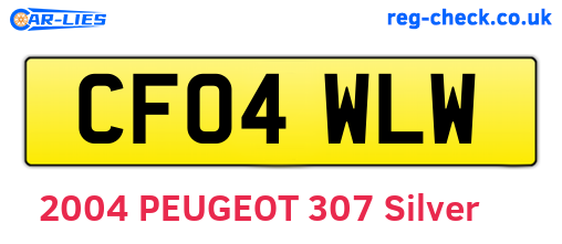 CF04WLW are the vehicle registration plates.