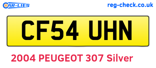 CF54UHN are the vehicle registration plates.