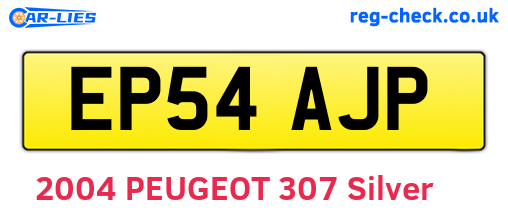 EP54AJP are the vehicle registration plates.
