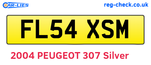 FL54XSM are the vehicle registration plates.
