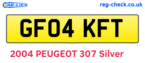 GF04KFT are the vehicle registration plates.