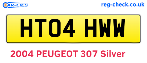 HT04HWW are the vehicle registration plates.