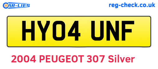 HY04UNF are the vehicle registration plates.