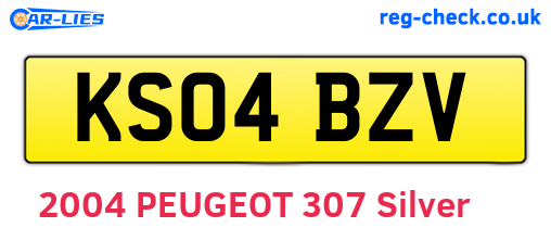 KS04BZV are the vehicle registration plates.