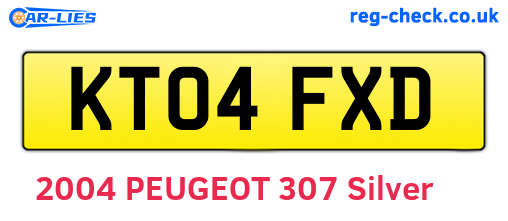 KT04FXD are the vehicle registration plates.