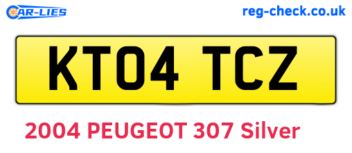 KT04TCZ are the vehicle registration plates.