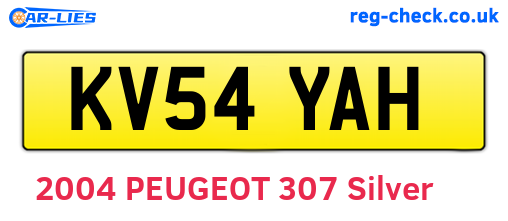 KV54YAH are the vehicle registration plates.