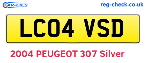 LC04VSD are the vehicle registration plates.