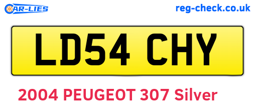 LD54CHY are the vehicle registration plates.