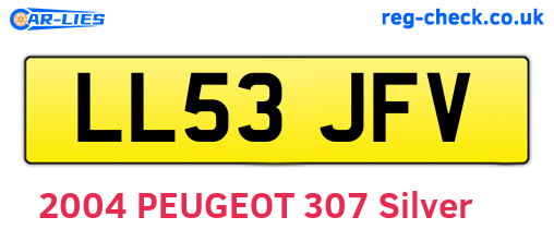 LL53JFV are the vehicle registration plates.