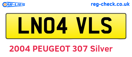 LN04VLS are the vehicle registration plates.