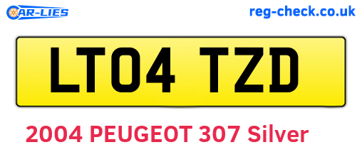 LT04TZD are the vehicle registration plates.