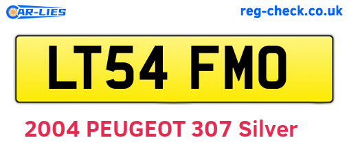 LT54FMO are the vehicle registration plates.