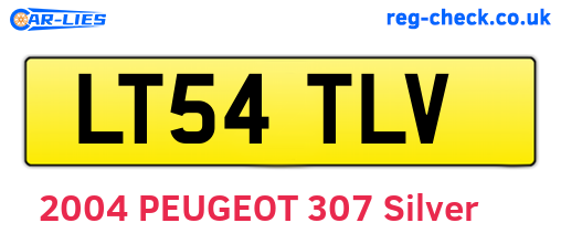 LT54TLV are the vehicle registration plates.