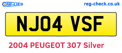 NJ04VSF are the vehicle registration plates.