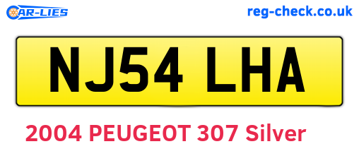 NJ54LHA are the vehicle registration plates.
