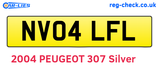 NV04LFL are the vehicle registration plates.