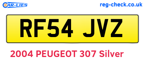 RF54JVZ are the vehicle registration plates.