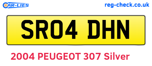 SR04DHN are the vehicle registration plates.