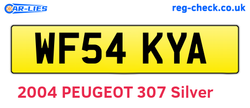 WF54KYA are the vehicle registration plates.