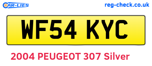 WF54KYC are the vehicle registration plates.