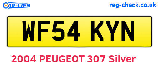 WF54KYN are the vehicle registration plates.