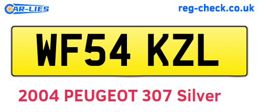 WF54KZL are the vehicle registration plates.