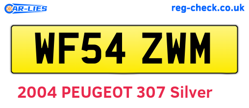 WF54ZWM are the vehicle registration plates.