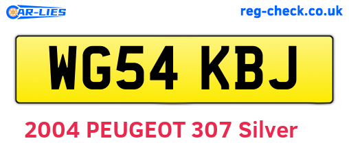 WG54KBJ are the vehicle registration plates.