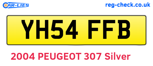 YH54FFB are the vehicle registration plates.