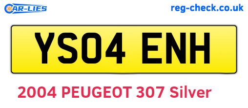 YS04ENH are the vehicle registration plates.