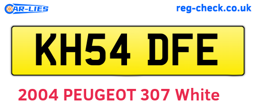 KH54DFE are the vehicle registration plates.