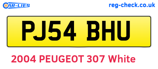 PJ54BHU are the vehicle registration plates.