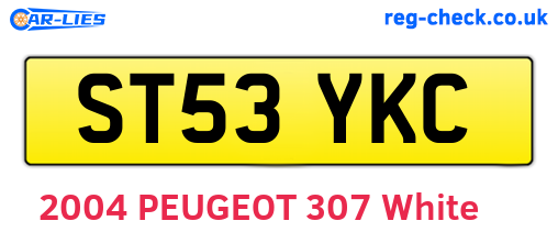ST53YKC are the vehicle registration plates.