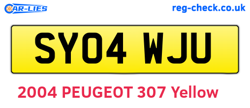 SY04WJU are the vehicle registration plates.