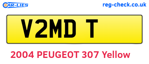 V2MDT are the vehicle registration plates.