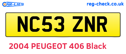 NC53ZNR are the vehicle registration plates.
