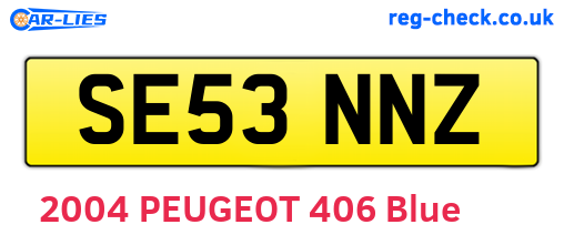 SE53NNZ are the vehicle registration plates.