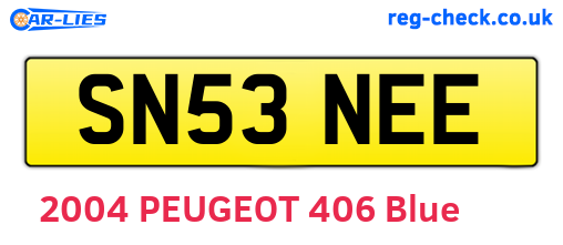 SN53NEE are the vehicle registration plates.