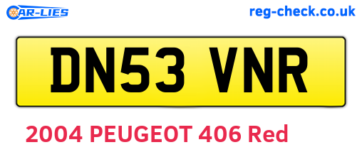 DN53VNR are the vehicle registration plates.