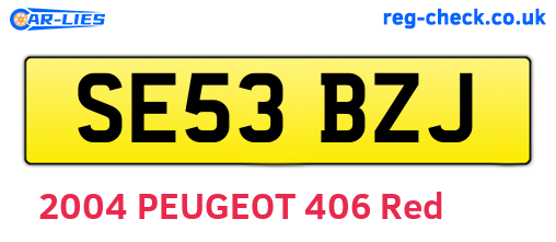 SE53BZJ are the vehicle registration plates.