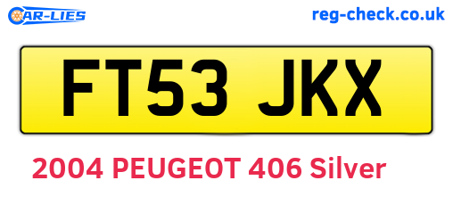 FT53JKX are the vehicle registration plates.