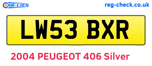 LW53BXR are the vehicle registration plates.