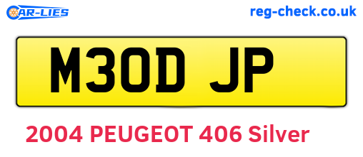 M30DJP are the vehicle registration plates.